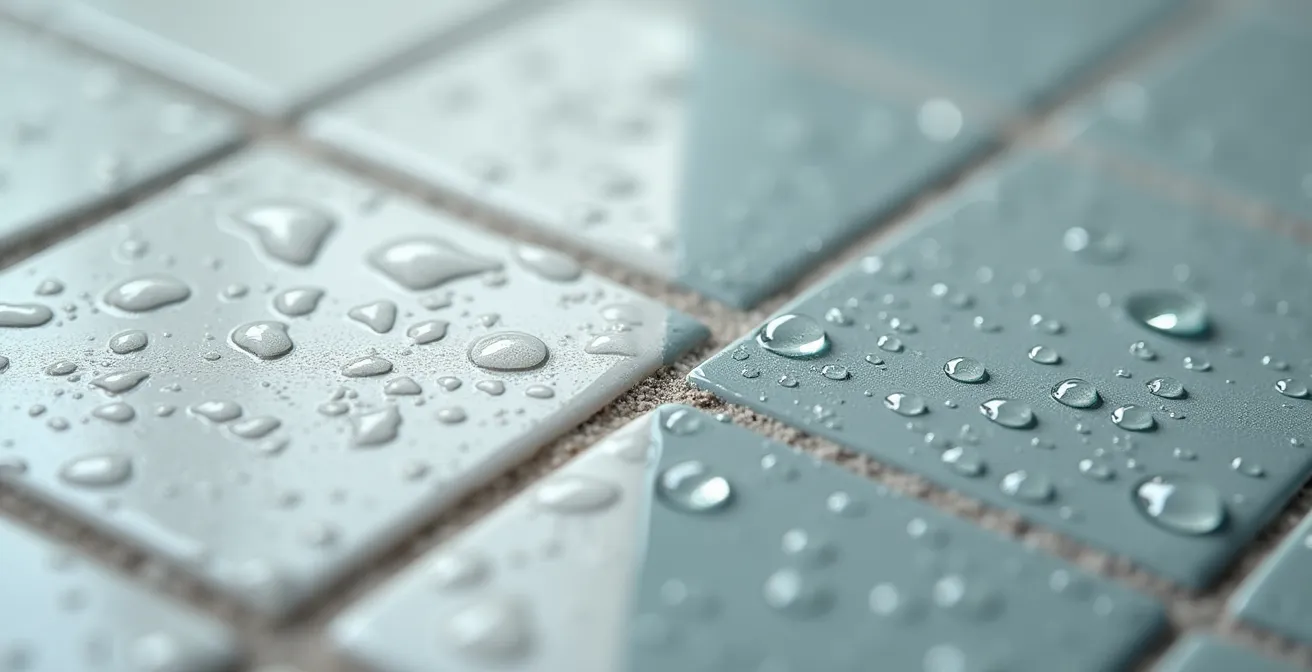 Vue macro comparative de l'incrustation du calcaire sur surfaces rugueuses et lisses