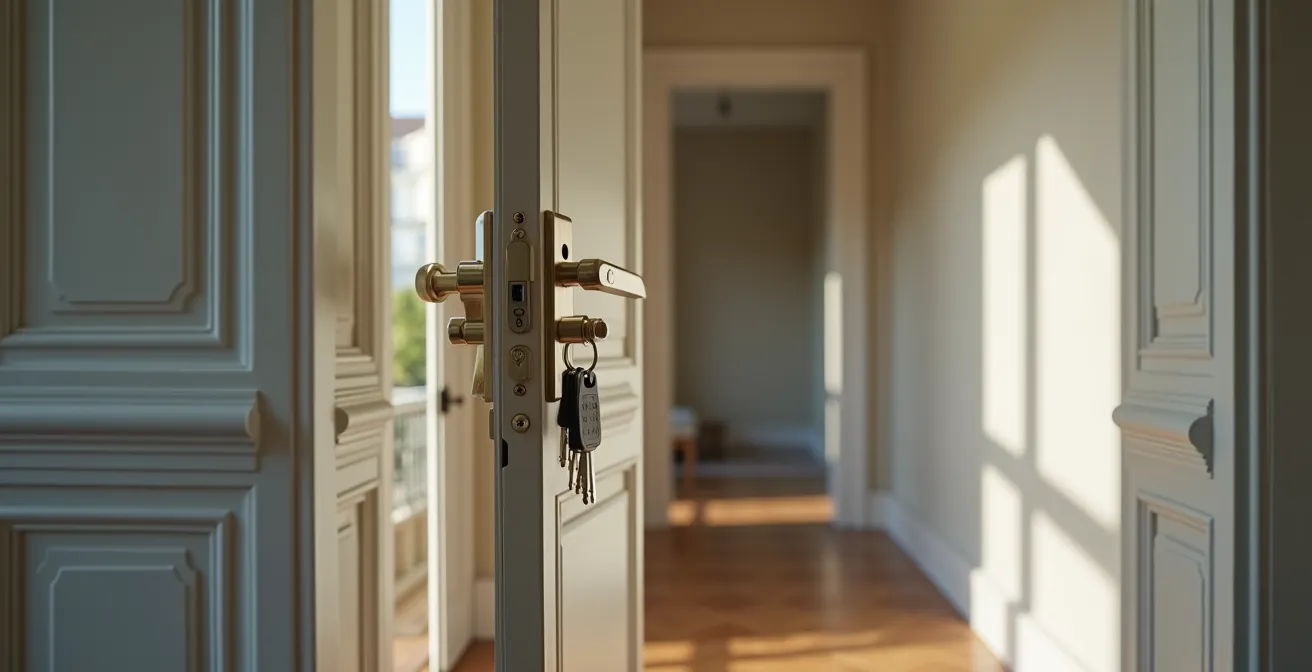 Mécanisme interne d'un cylindre débrayable montrant la fonction urgence