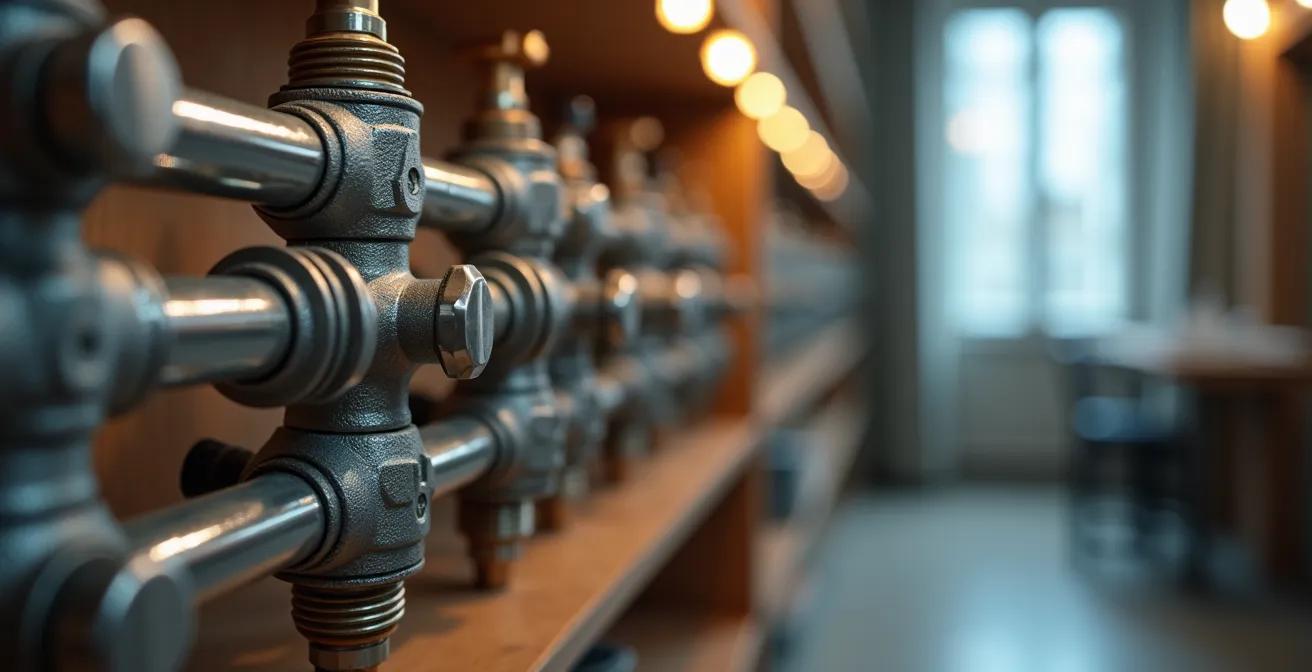 Installation d'une nourrice de plomberie dans un placard d'appartement parisien